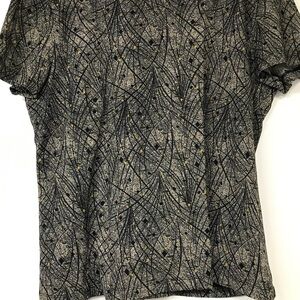 Alfani: Black & Tan Blouse: